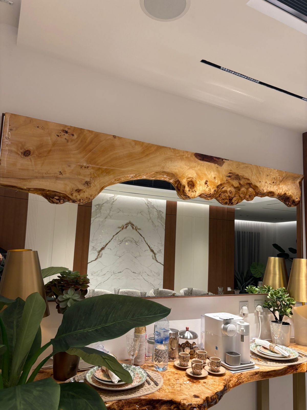 The Mappa Refection - Live Edge Mappa Burl Mirror