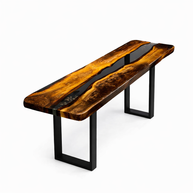 The Walnut Classic console With Metal Legs