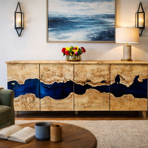 Mappa Burl & Epoxy Resin Buffet Console