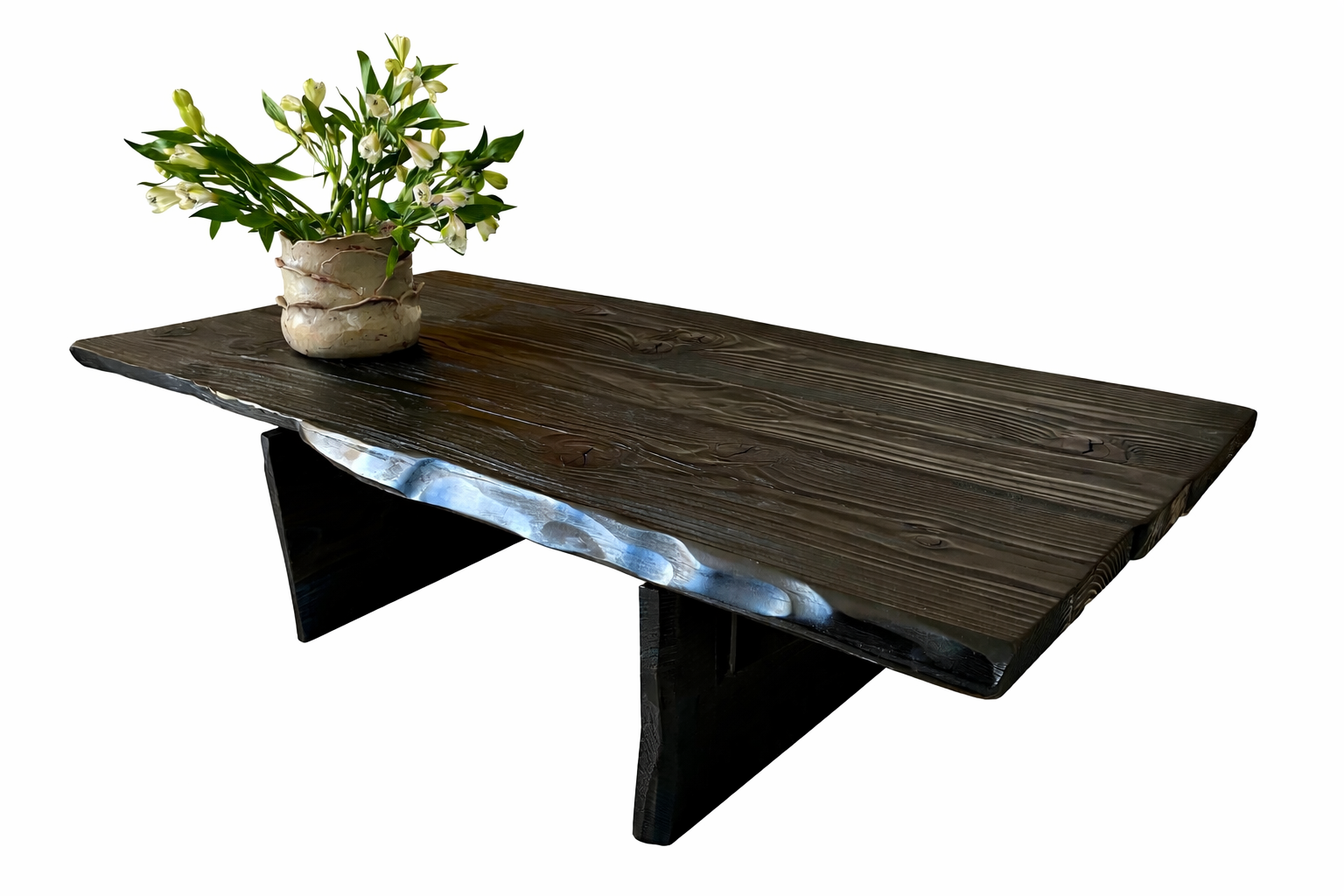 Black Burnt Mystery | Burnt Wood Dining Table Dubai | Uae