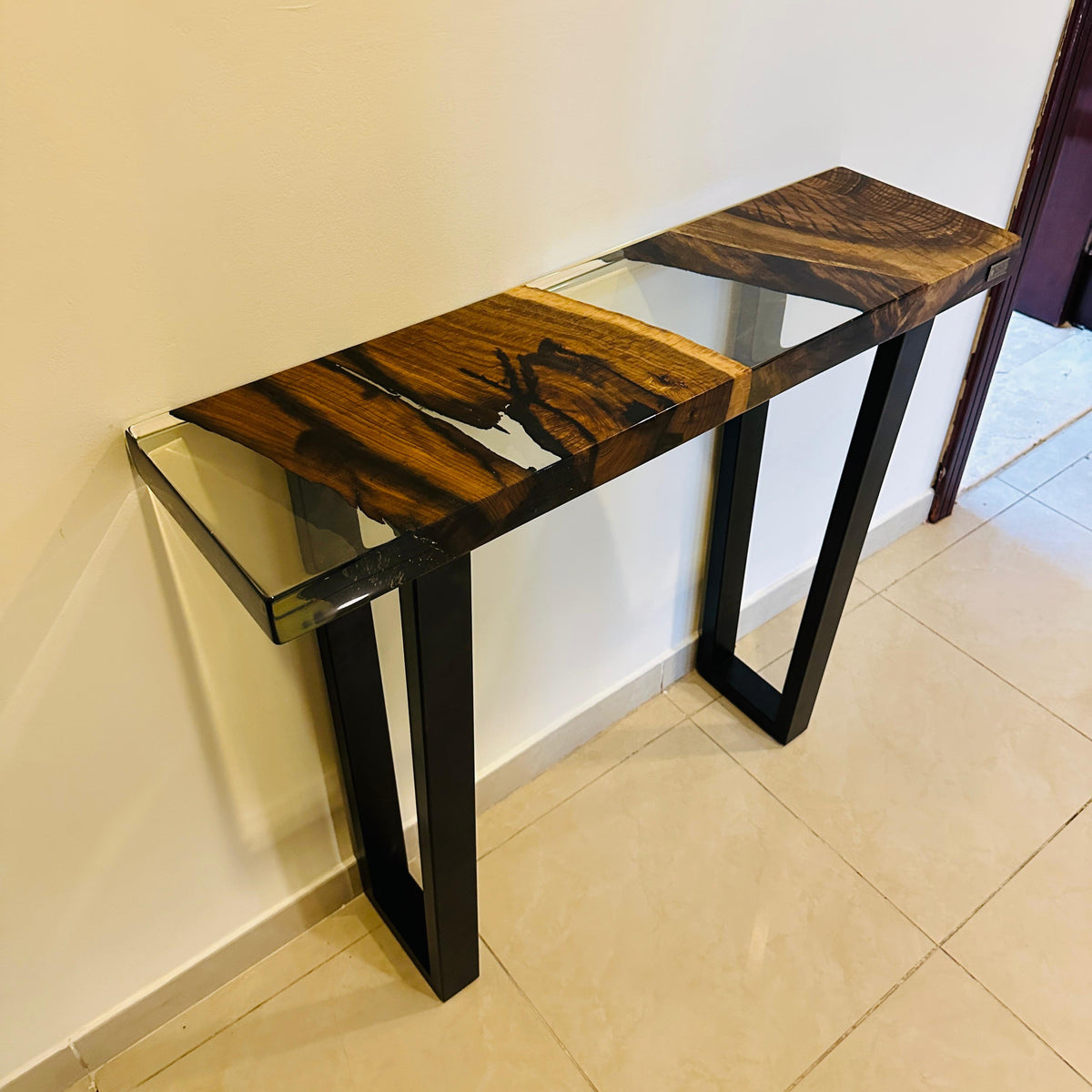 The HackBerry Console / Bench | Hackberry Epoxy Console Table Dubai | Uae