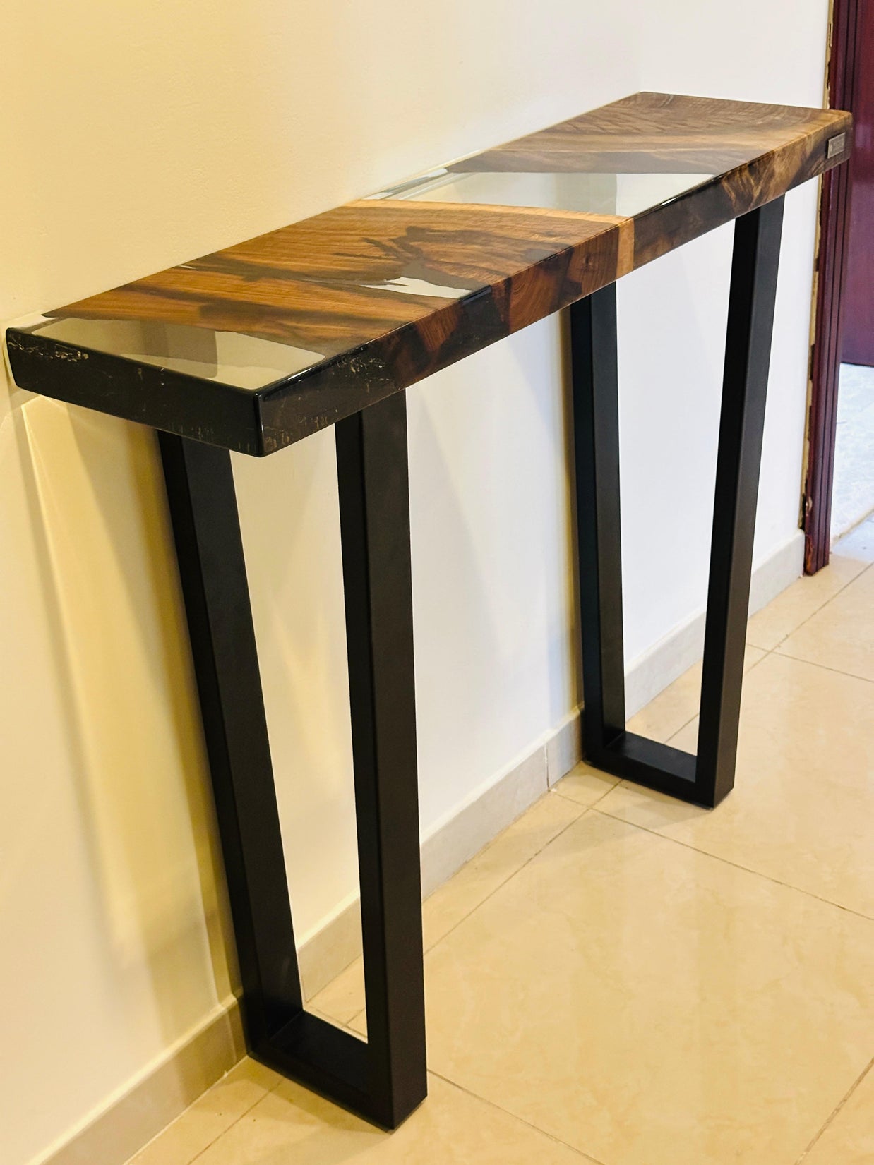 The HackBerry Console / Bench | Hackberry Epoxy Console Table Dubai | Uae