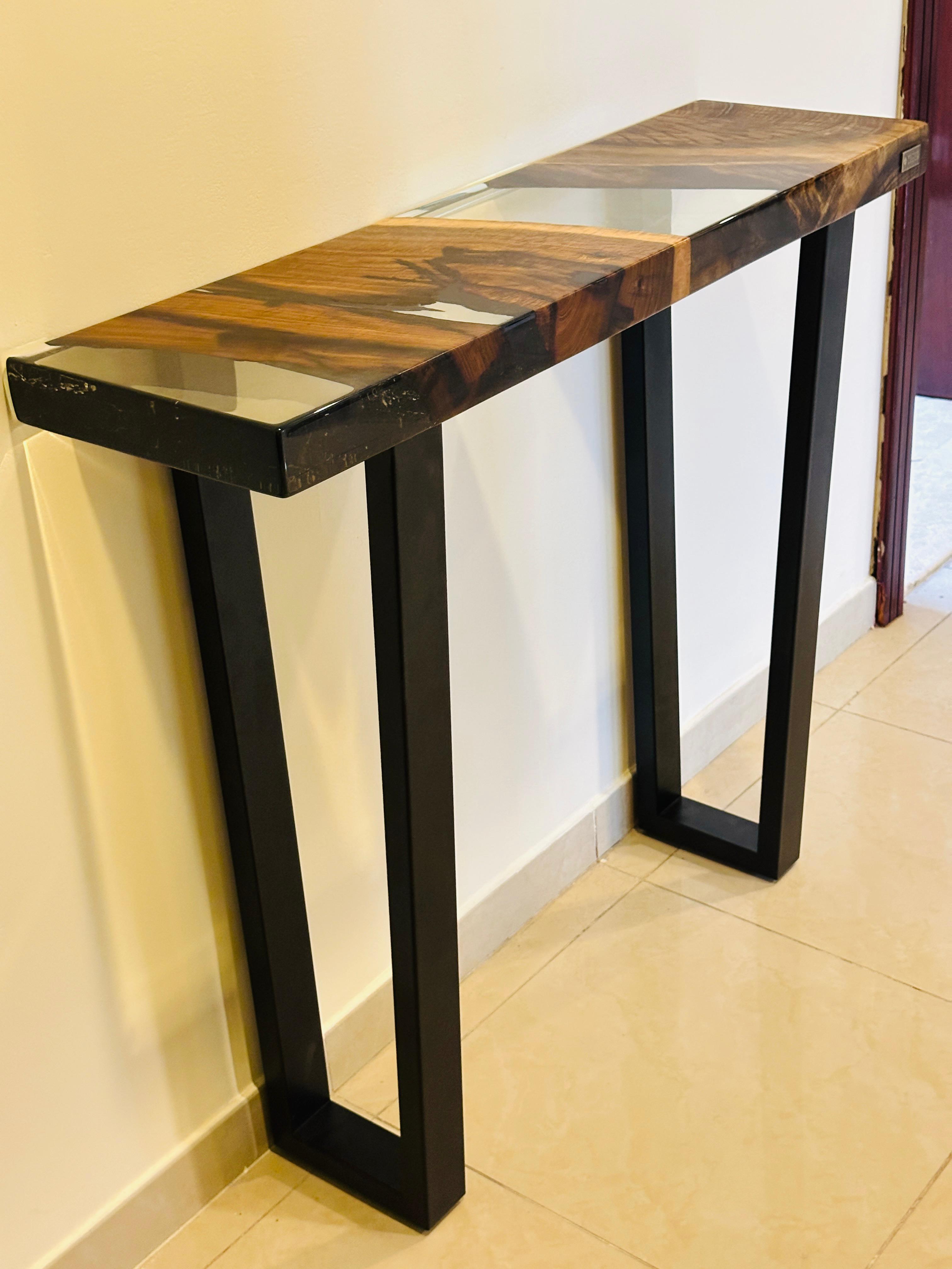 The HackBerry Console / Bench | Hackberry Epoxy Console Table Dubai | Uae