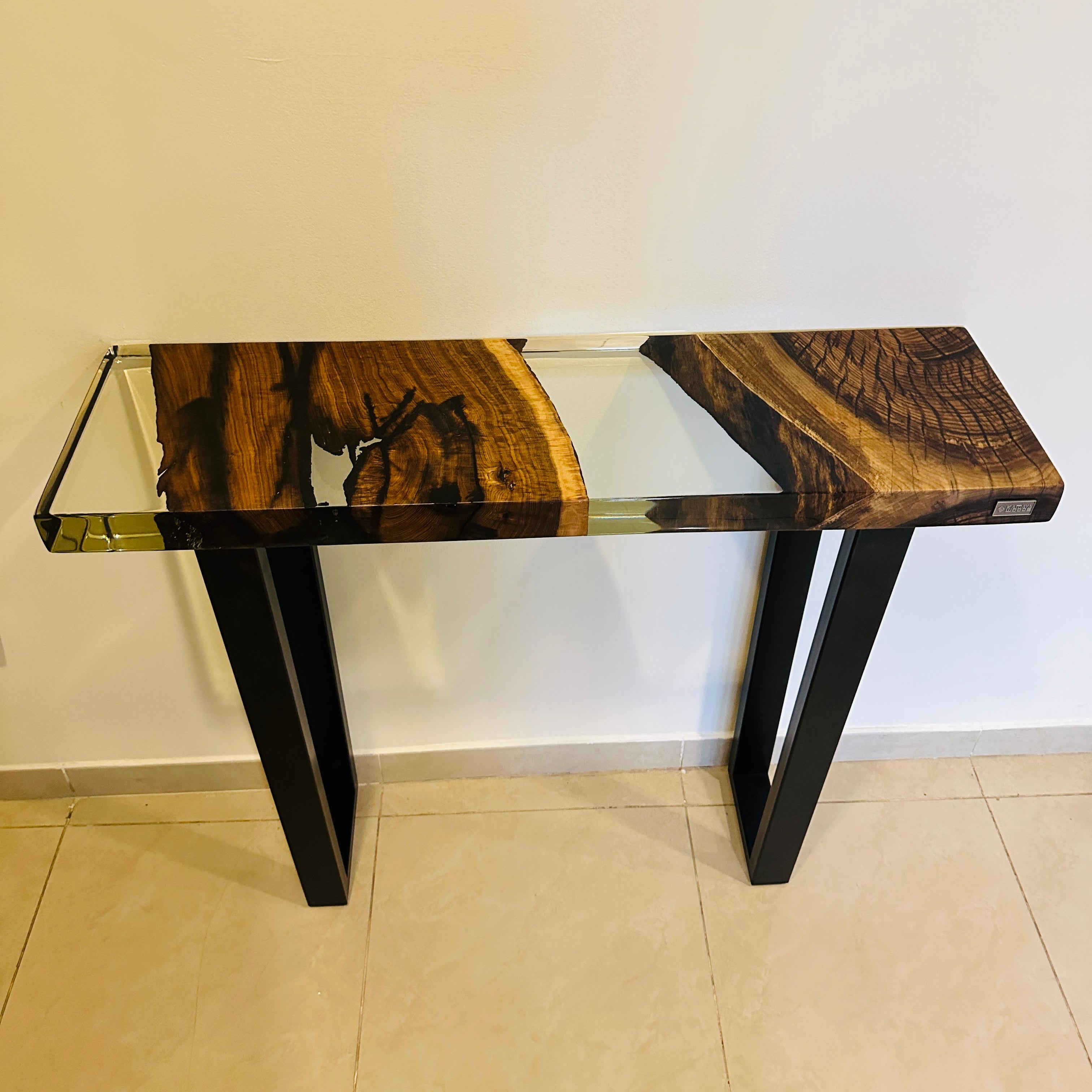 The HackBerry Console / Bench | Hackberry Epoxy Console Table Dubai | Uae