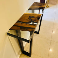 The HackBerry Console / Bench | Hackberry Epoxy Console Table Dubai | Uae