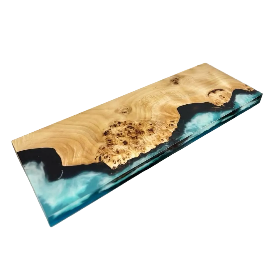 The Floating Mappa With Epoxy | Mappa Burl Floating Shelves Dubai | Uae