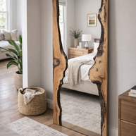 The Walnut Reflection - Live Edge walnut Wood Mirror