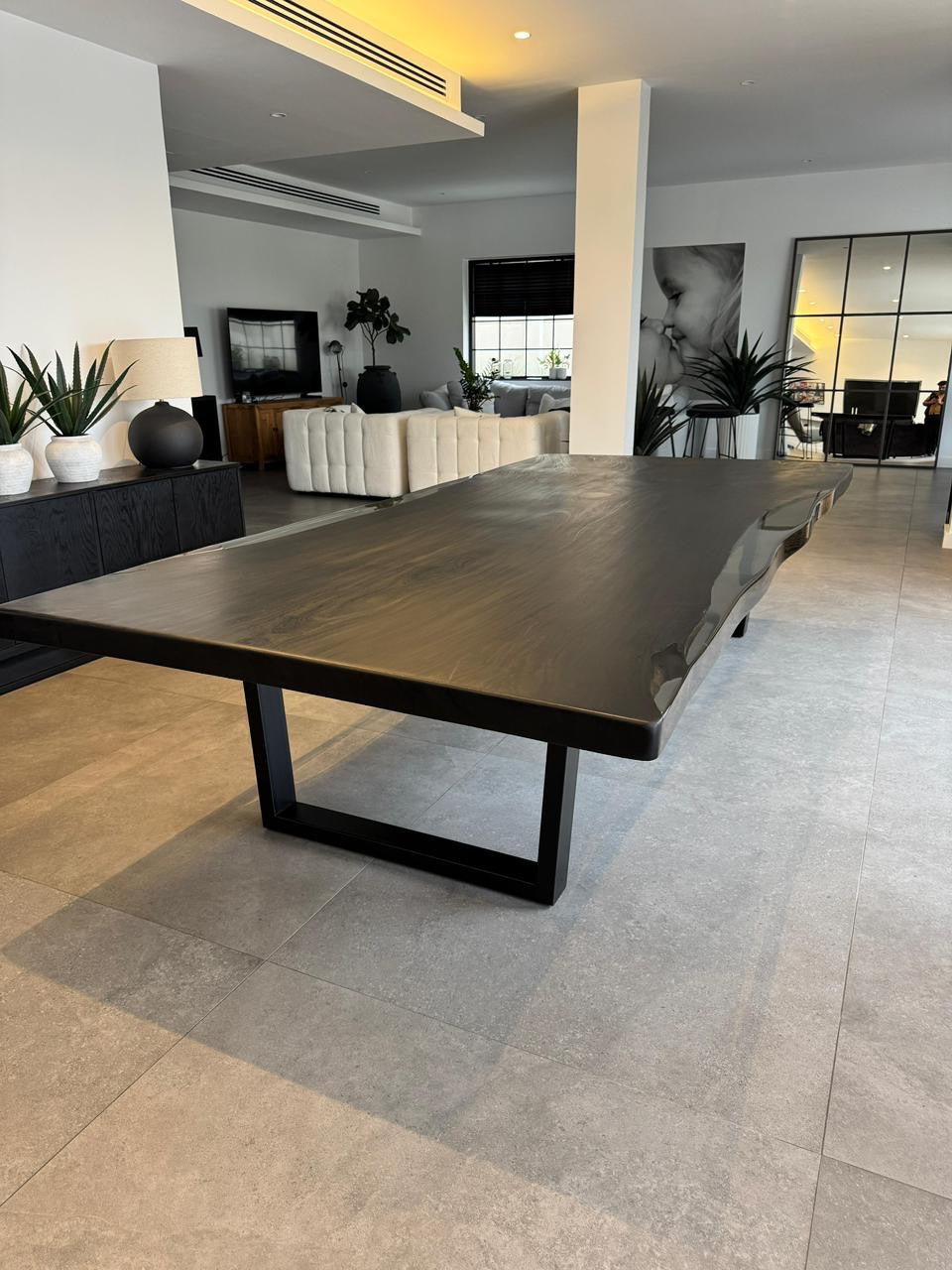 Black Burnt Mystery | Burnt Wood Dining Table Dubai | Uae
