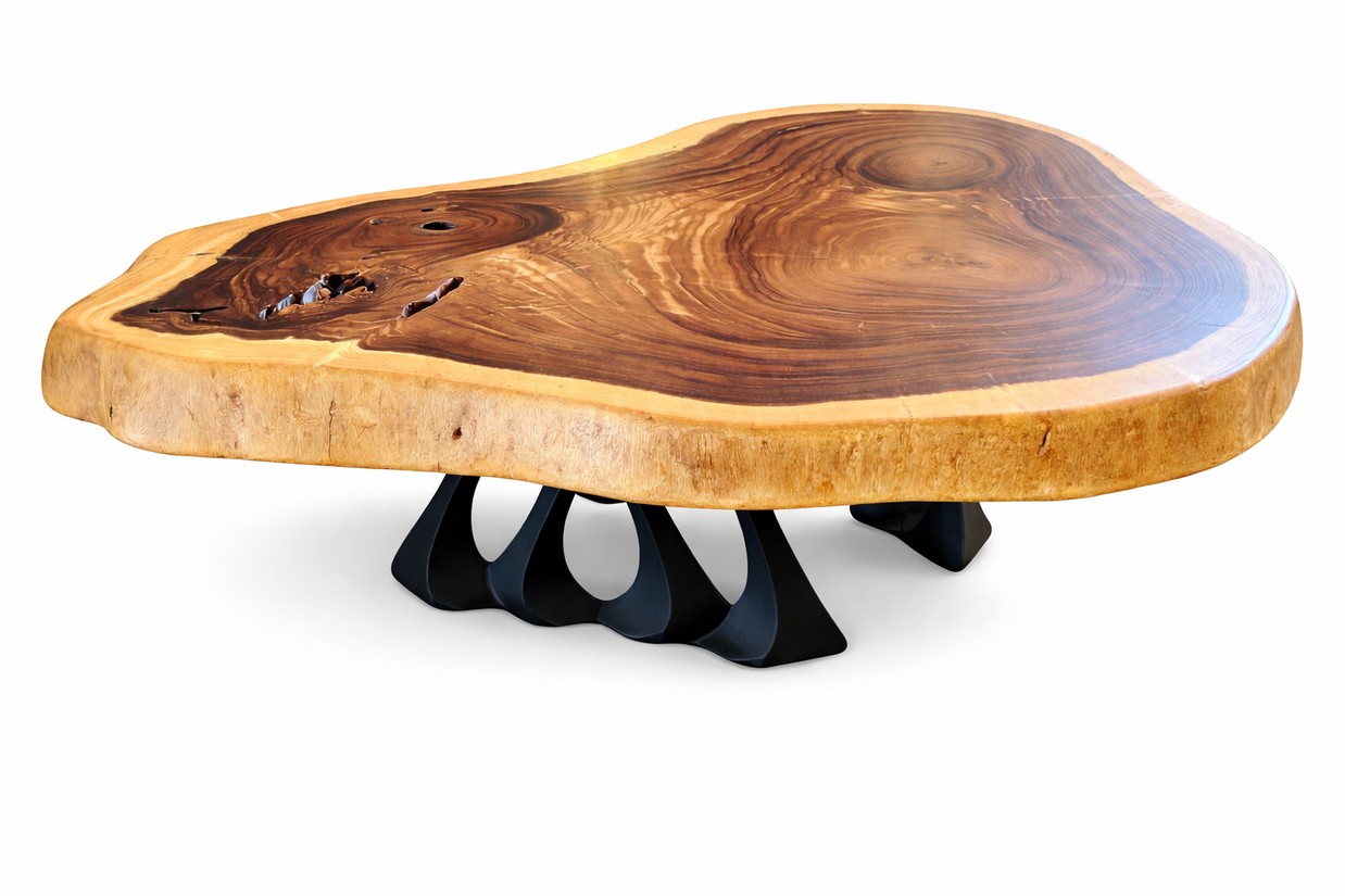 The Suar Symphony Halo Curve | Monkeypod Wood Coffee Table Dubai | Uae
