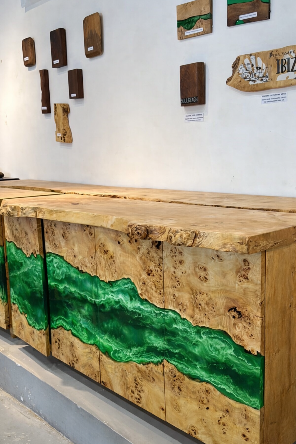 Mappa Burl & Epoxy Resin Buffet Console