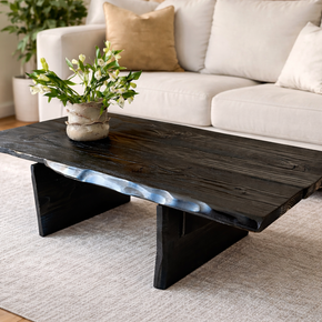 Black Burnt Mystery | Burnt Wood Dining Table Dubai | Uae