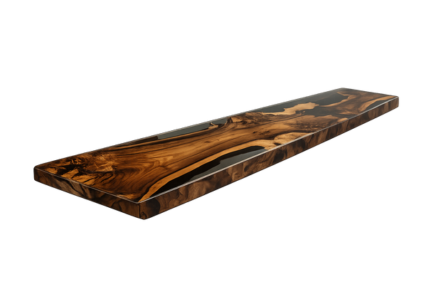 The Walnut And Epoxy resin Bench / Floating Shelves