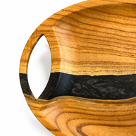 Walnut Wood Black Epoxy Serving Tray