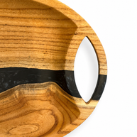 Walnut Wood Black Epoxy Serving Tray