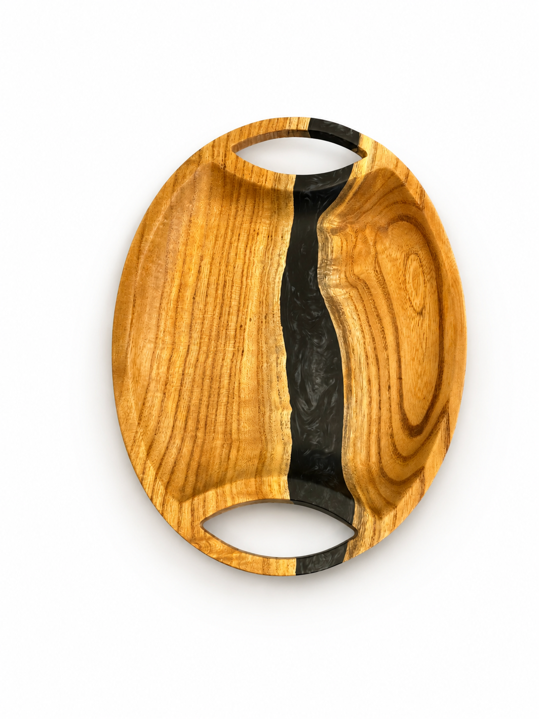 Walnut Wood Black Epoxy Serving Tray