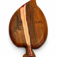 Walnut Wood Red Epoxy Leaf Serving Board