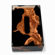 The Bronze Ember – Burned Wood & Copper Epoxy Tissue Box