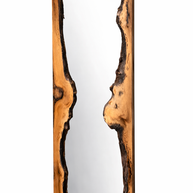 The Walnut Reflection - Live Edge walnut Wood Mirror