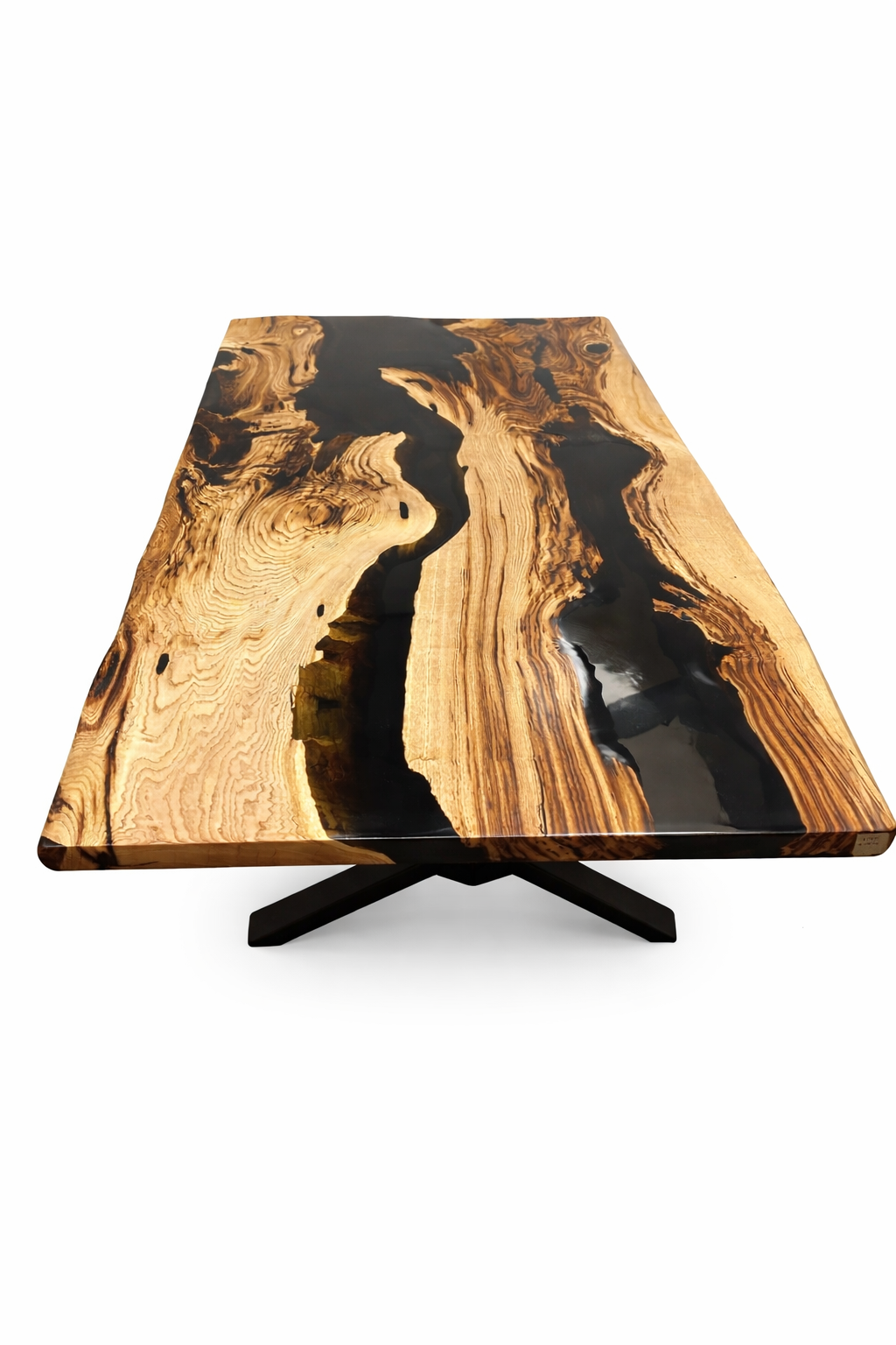 The Timeless Oak Stream | Oak Epoxy Dining Table Dubai Uae