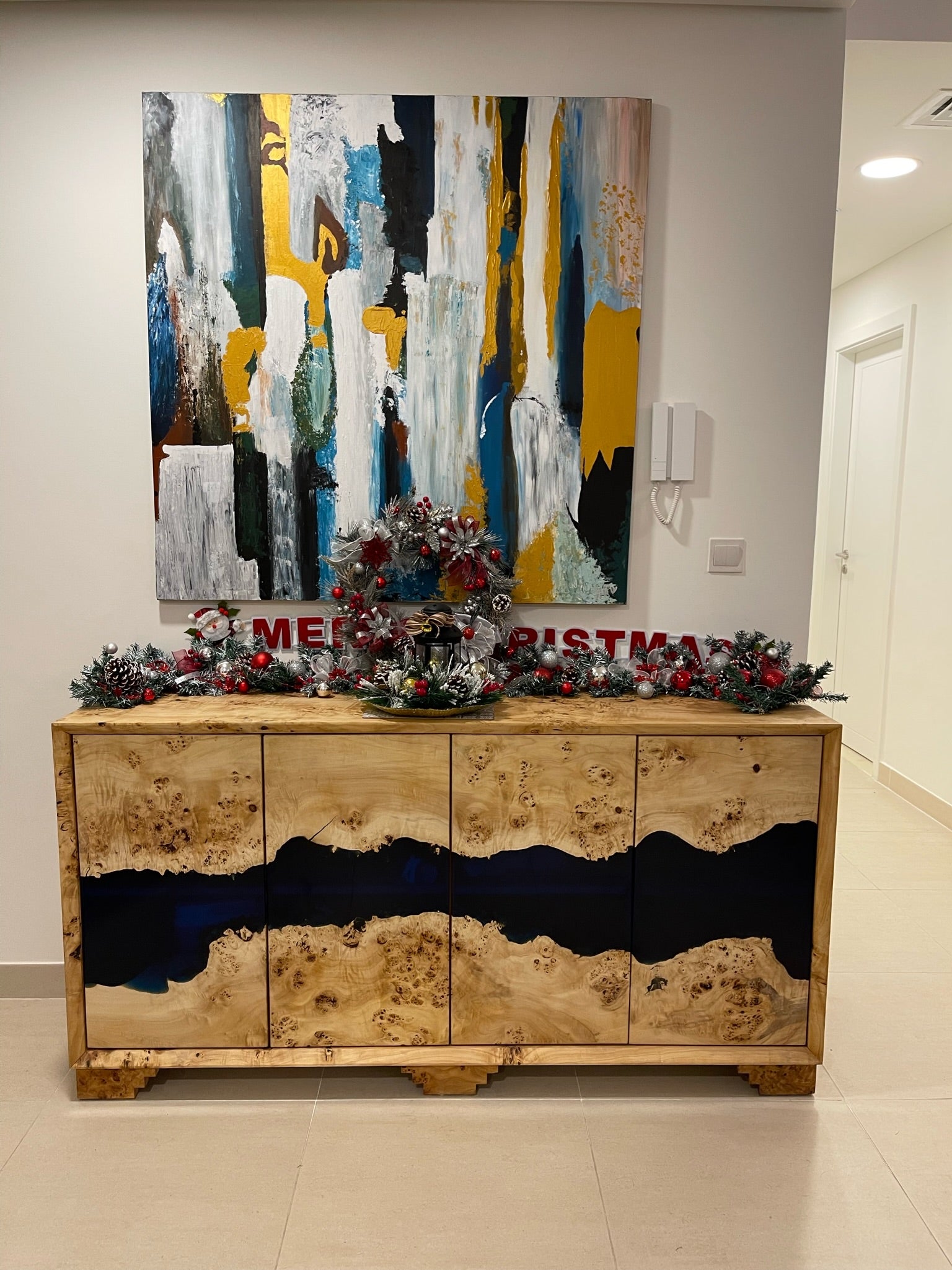 Mappa Burl & Epoxy Resin Buffet Console