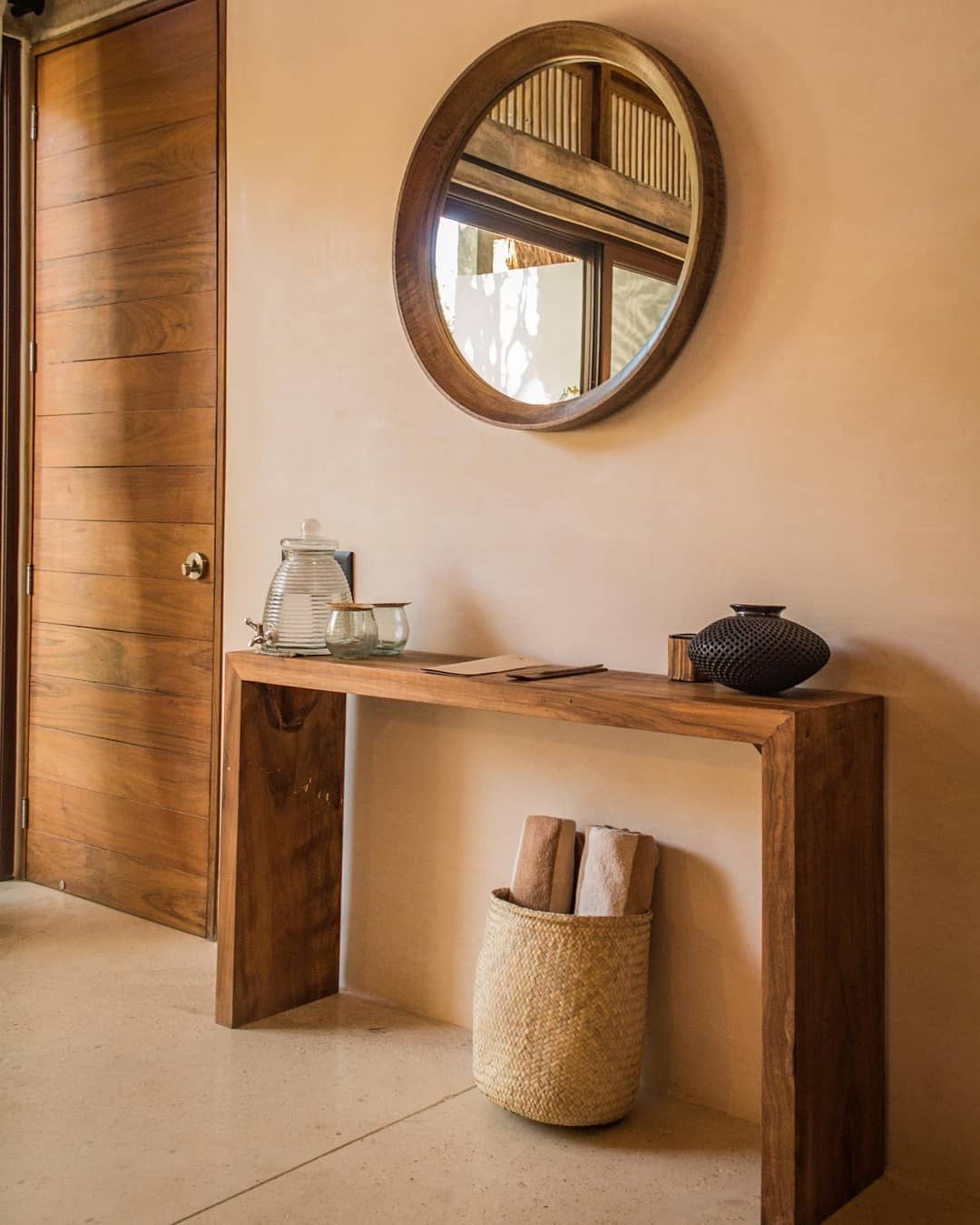 walnut console