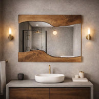 The Walnut Reflection - Live Edge walnut Wood Mirror