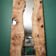 The Mappa Refection - Live Edge Mappa Burl Mirror