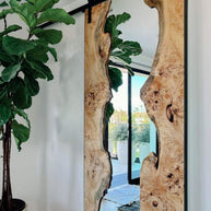 The Mappa Refection - Live Edge Mappa Burl Mirror