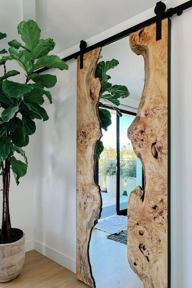 The Mappa Refection - Live Edge Mappa Burl Mirror