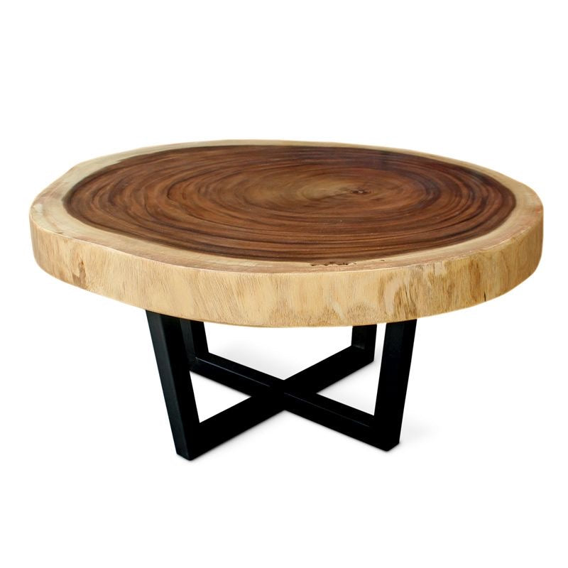 The Suar Symphony Halo Curve | Monkeypod Wood Coffee Table Dubai | Uae