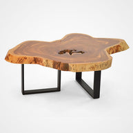 The Suar Symphony Halo Curve | Monkeypod Wood Coffee Table Dubai | Uae