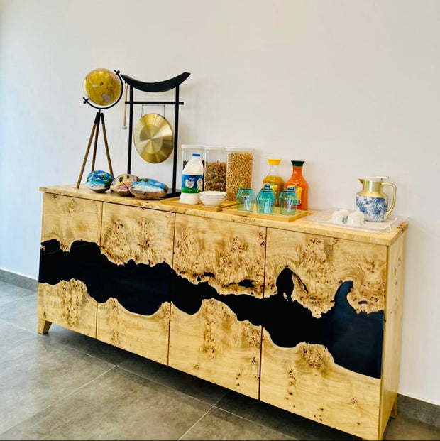 Mappa Burl & Epoxy Resin Buffet Console