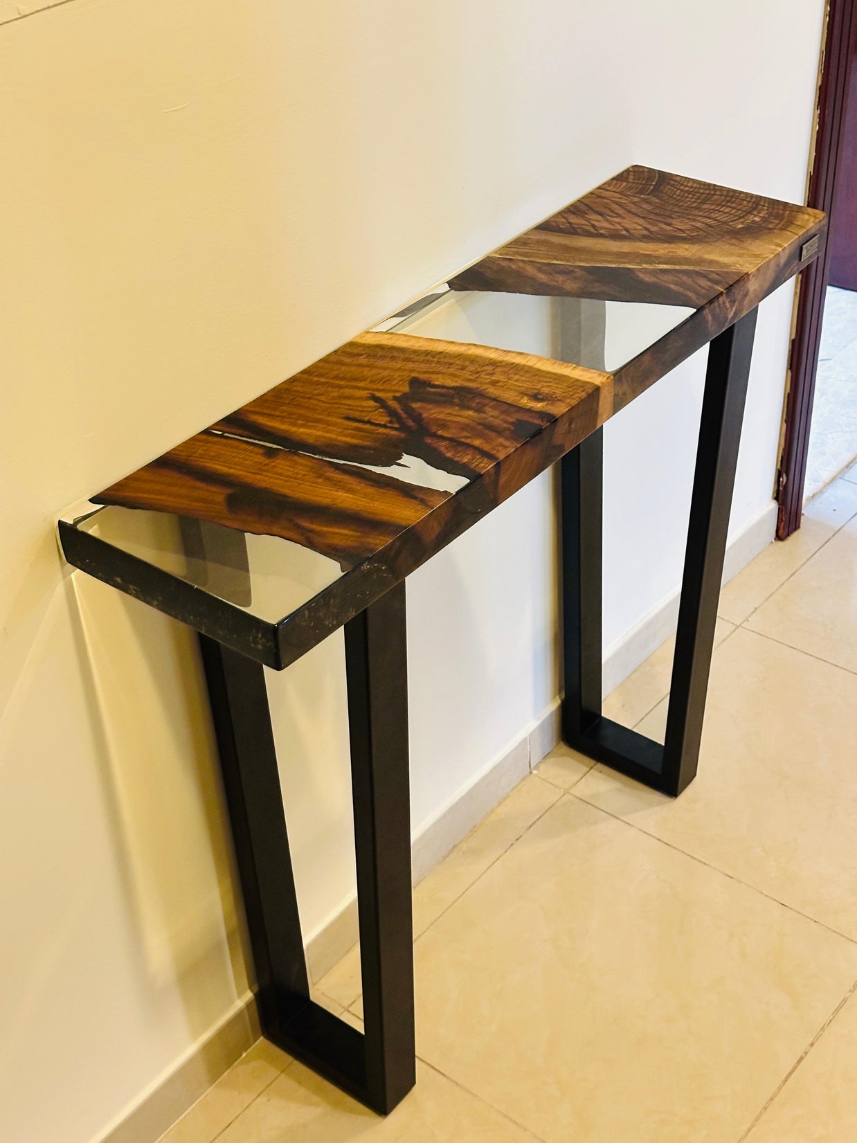 The HackBerry Console / Bench | Hackberry Epoxy Console Table Dubai | Uae