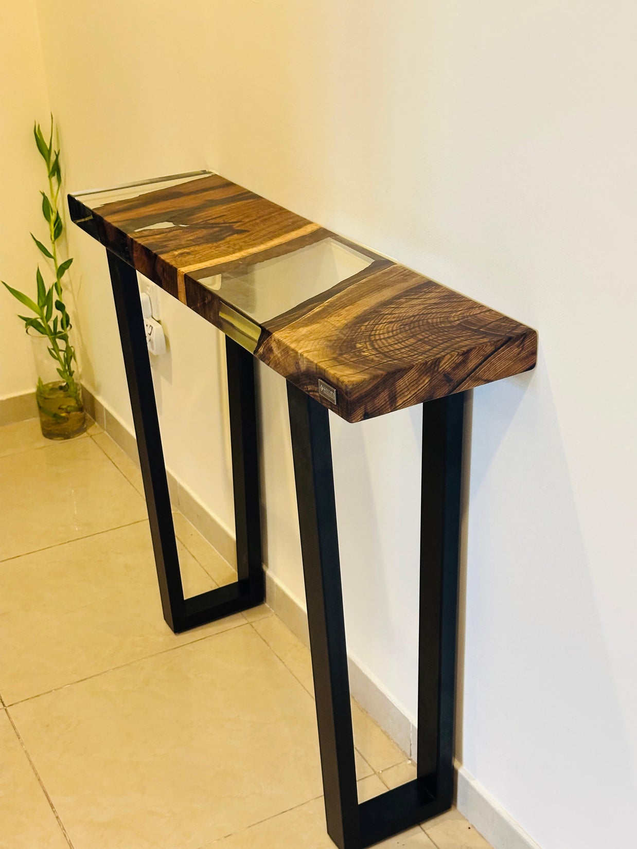 The HackBerry Console / Bench | Hackberry Epoxy Console Table Dubai | Uae