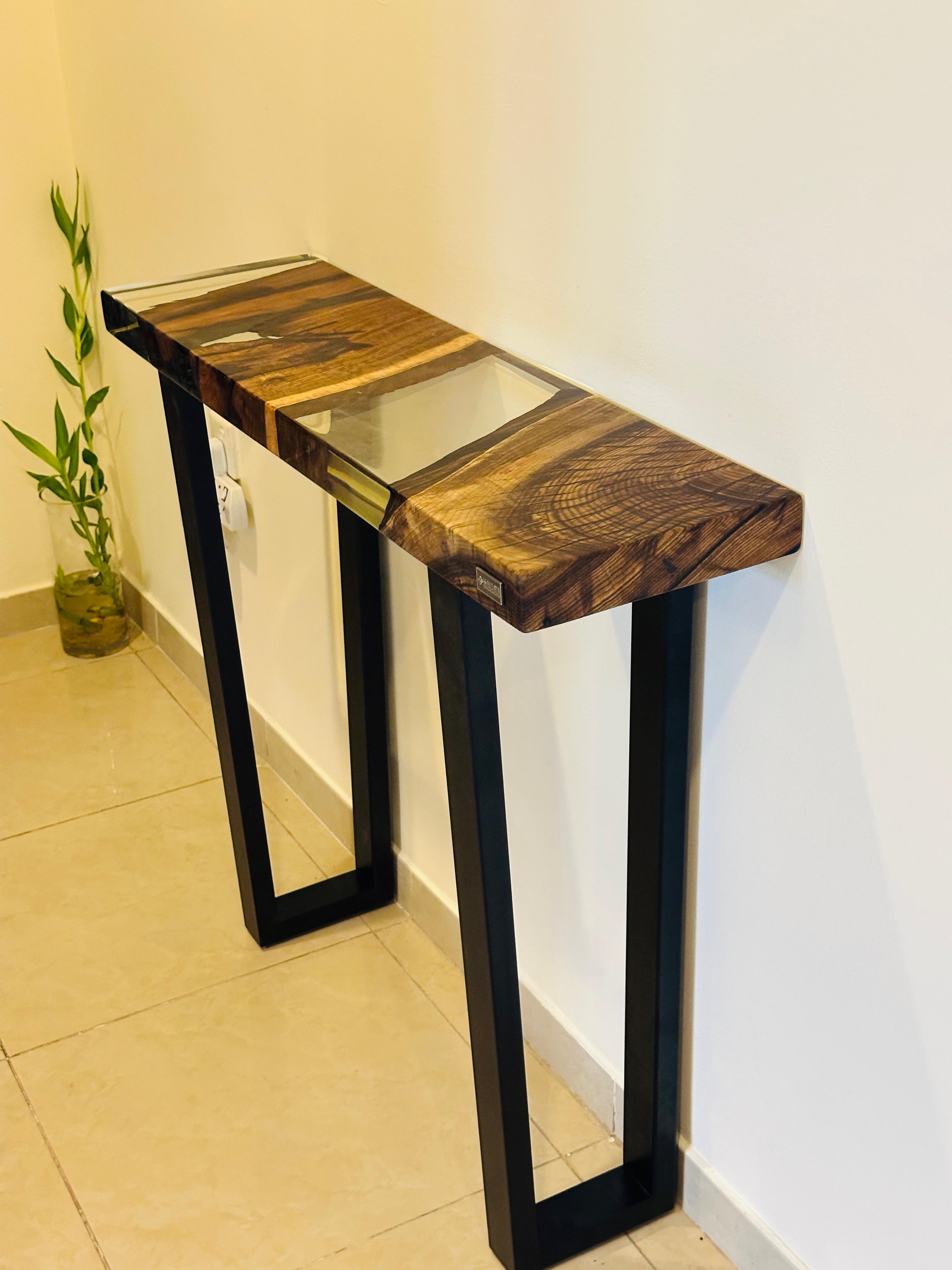 The HackBerry Console / Bench | Hackberry Epoxy Console Table Dubai | Uae