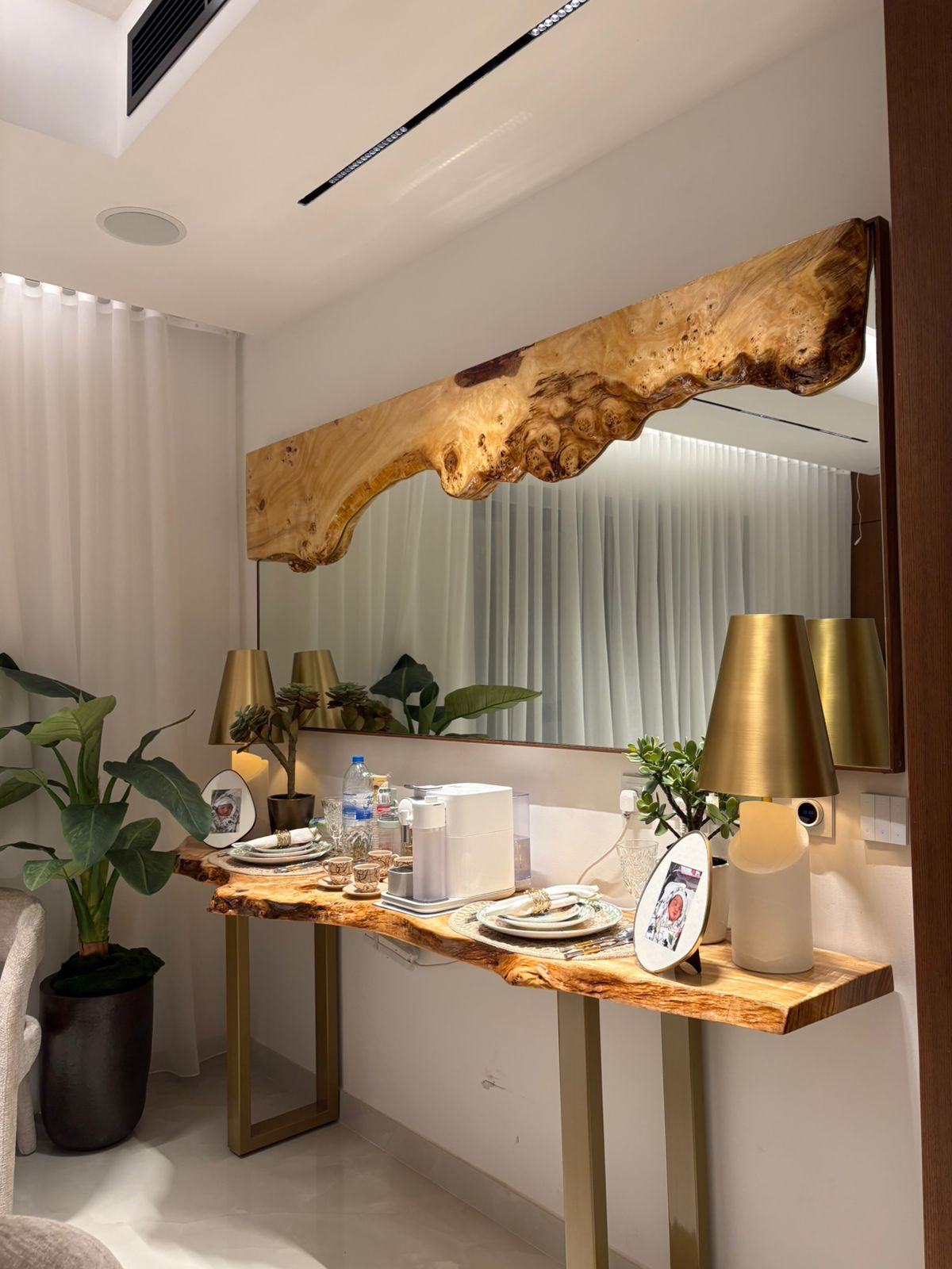 The Mappa Refection - Live Edge Mappa Burl Mirror