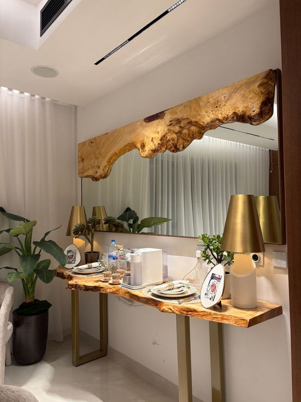 The Mappa Refection - Live Edge Mappa Burl Mirror